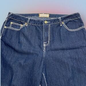 BABY PHAT Women’s 20 White Stitched Blue Jeans CAT SILHOUETTE